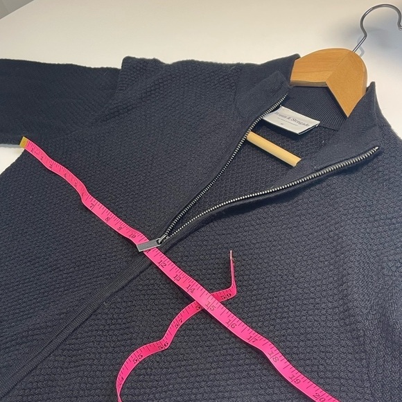 Bruun & Stengade Black Zip Up Sweater Jacket Size Medium - Picture 5 of 6